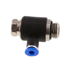 Durchflussregelungs-Schalldämpfer Auslasskrümmer 4 mm - G1/4'' Messing/PA 66 Schlitzschraube