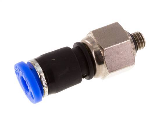 4mm & M5 Drehgelenk Einsteck-Außengewinde Vernickeltes Messing/PBT NBR Drehbar