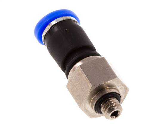 4mm & M5 Drehgelenk Einsteck-Außengewinde Vernickeltes Messing/PBT NBR Drehbar