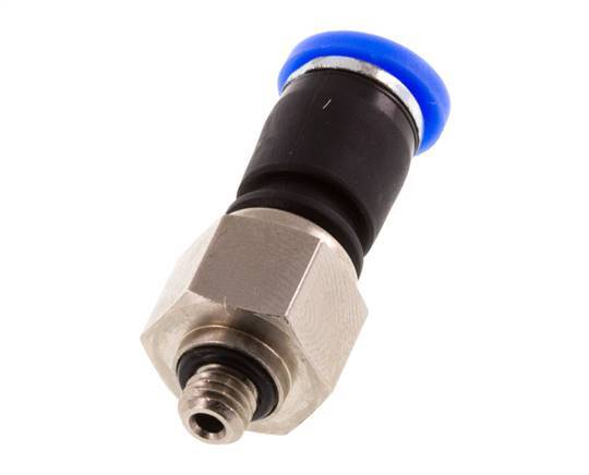 4mm & M5 Drehgelenk Einsteck-Außengewinde Vernickeltes Messing/PBT NBR Drehbar