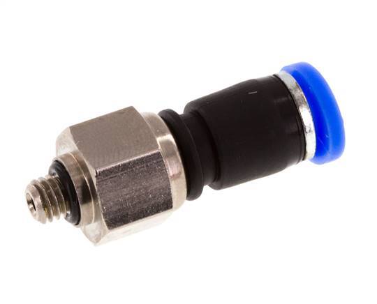 4mm & M5 Drehgelenk Einsteck-Außengewinde Vernickeltes Messing/PBT NBR Drehbar