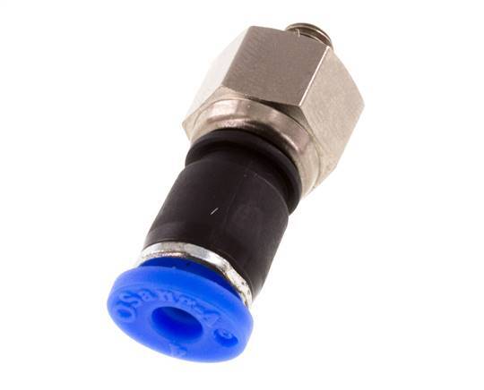 4mm & M5 Drehgelenk Einsteck-Außengewinde Vernickeltes Messing/PBT NBR Drehbar