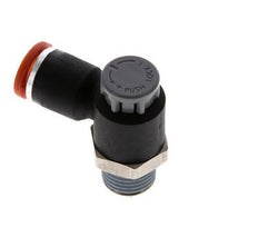Durchflussregelventil Meter-In-Winkelstück 8 mm - R1/4'' Messing/PA 66 Sicherungsmutter