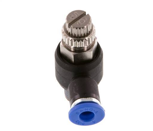 Flow Control Silencer Meter-Out Elbow 4 mm - R1/8'' Brass/PA 66