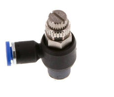 Flow Control Silencer Meter-Out Elbow 4 mm - R1/8'' Brass/PA 66