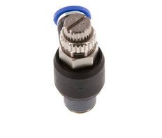 Durchflussregelungs-Schalldämpfer Abgangsbogen 4 mm - R1/8'' Messing/PA 66