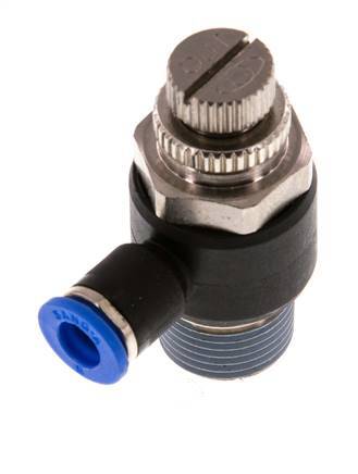 Flow Control Silencer Meter-Out Elbow 6 mm - R3/8'' Brass/PA 66