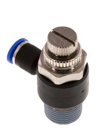 Flow Control Silencer Meter-Out Elbow 6 mm - R3/8'' Brass/PA 66