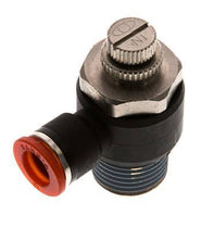 Durchflussregelung Schalldämpfer Meter-In Winkel 10 mm - R1/2'' Messing/PA 66