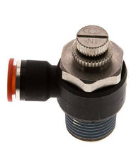 Durchflussregelung Schalldämpfer Meter-In Winkel 10 mm - R1/2'' Messing/PA 66