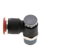 Durchflussregelventil Meter-In-Winkelstück 12 mm - R3/8'' Messing/PA 66 Sicherungsmutter