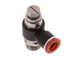 Durchflussregelung Schalldämpfer Meter-In-Winkelstück 10 mm - G3/8'' Messing/PA 66