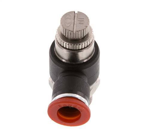 Durchflussregelung Schalldämpfer Meter-In-Winkelstück 10 mm - G3/8'' Messing/PA 66