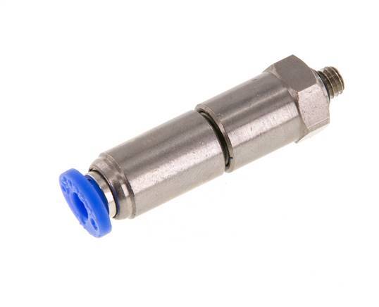 4mm & M5 Schnell-Drehgelenk Einsteck-Außengewinde Vernickeltes Messing/PBT NBR Drehbar