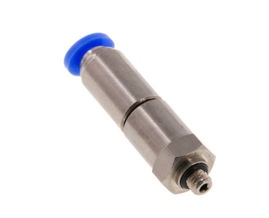 4mm & M5 Schnell-Drehgelenk Einsteck-Außengewinde Vernickeltes Messing/PBT NBR Drehbar