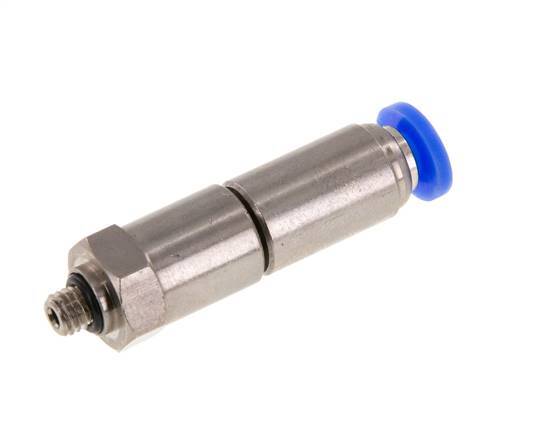 4mm & M5 Schnell-Drehgelenk Einsteck-Außengewinde Vernickeltes Messing/PBT NBR Drehbar