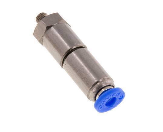 4mm & M5 Schnell-Drehgelenk Einsteck-Außengewinde Vernickeltes Messing/PBT NBR Drehbar
