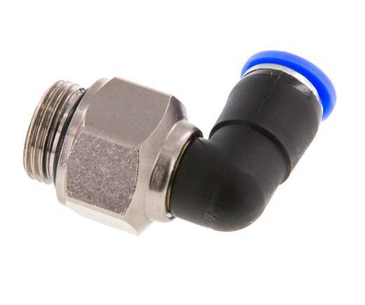 8mm & G3/8'' Winkel-Drehgelenk Einsteck-Außengewinde Vernickeltes Messing/PBT NBR Drehbar