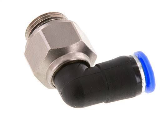 8mm & G3/8'' Winkel-Drehgelenk Einsteck-Außengewinde Vernickeltes Messing/PBT NBR Drehbar