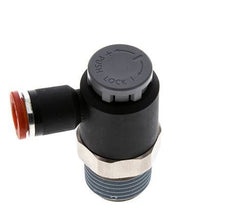 Flow Control Valve Meter-In Elbow 8 mm - R1/2'' Brass/PA 66 Locknut