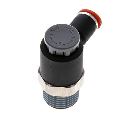 Durchflussregelventil Meter-In-Winkelstück 8 mm - R1/2'' Messing/PA 66 Sicherungsmutter