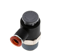 Durchflussregelventil Meter-In-Winkelstück 8 mm - R1/2'' Messing/PA 66 Sicherungsmutter