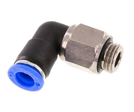 8mm & G1/4'' Winkel-Drehgelenk Einsteck-Außengewinde Vernickeltes Messing/PBT NBR Drehbar