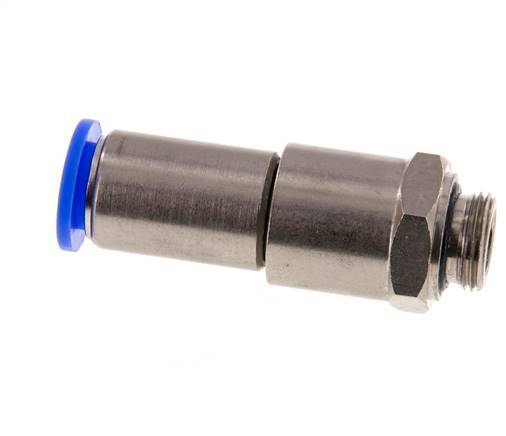 12mm & G3/8'' Schnelldrehgelenk Einsteck-Außengewinde Vernickeltes Messing/PBT NBR Drehbar