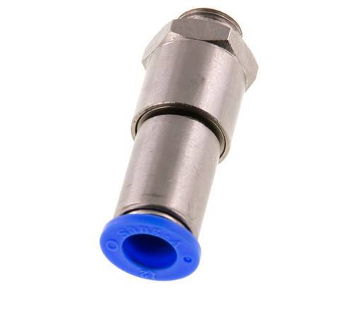 12mm & G3/8'' Schnelldrehgelenk Einsteck-Außengewinde Vernickeltes Messing/PBT NBR Drehbar