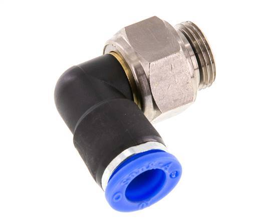 10mm & G3/8'' Winkel-Drehgelenk Einsteck-Außengewinde Vernickeltes Messing/PBT NBR Drehbar