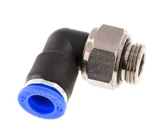 10mm & G3/8'' Winkel-Drehgelenk Einsteck-Außengewinde Vernickeltes Messing/PBT NBR Drehbar