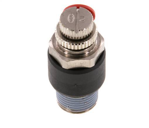 Flow Control Silencer Meter-In Elbow 6 mm - R3/8'' Brass/PA 66
