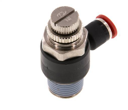 Flow Control Silencer Meter-In Elbow 6 mm - R3/8'' Brass/PA 66