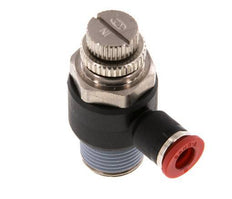 Flow Control Silencer Meter-In Elbow 6 mm - R3/8'' Brass/PA 66