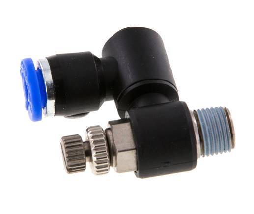Flow Control Silencer Meter-Out Rotatable 6 mm - R1/8'' Brass/PA 66