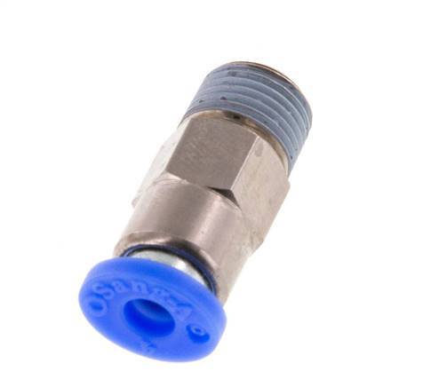 Push-In-Rückschlagventil 4mm & R1/8'' Außengewinde Messing/PBT 0,2-10bar (3-145psi) Schlauchgewinde