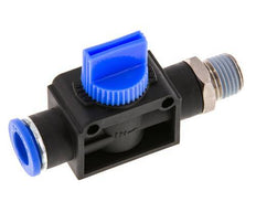 3/2-Wege-Absperr-Handventil 10 mm - R1/4'' Kunststoff/Messing Gewindeseitige Entlüftung