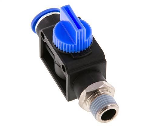 3/2-Wege-Absperr-Handventil 10 mm - R1/4'' Kunststoff/Messing Gewindeseitige Entlüftung