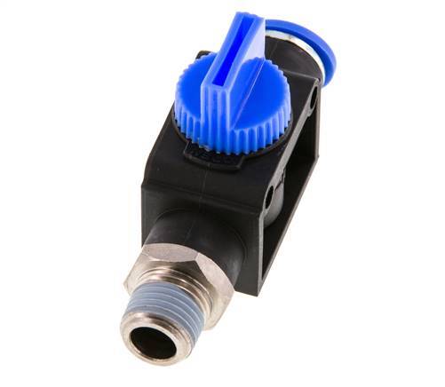 3/2-Wege-Absperr-Handventil 10 mm - R1/4'' Kunststoff/Messing Gewindeseitige Entlüftung