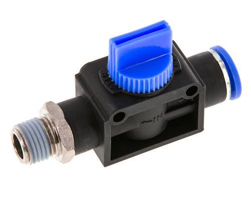 3/2-Wege-Absperr-Handventil 10 mm - R1/4'' Kunststoff/Messing Gewindeseitige Entlüftung