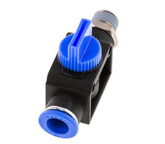 3/2-Wege-Absperr-Handventil 10 mm - R1/4'' Kunststoff/Messing Gewindeseitige Entlüftung