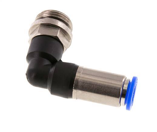 Steckverschraubung 10mm & G1/2'' männlich Selbstsicherndes Winkelstück Messing/PBT 0-10bar (0-145psi)
