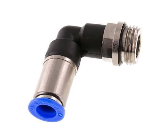 Steckverschraubung 10mm & G1/2'' männlich Selbstsicherndes Winkelstück Messing/PBT 0-10bar (0-145psi)