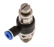 Durchflussregelungs-Schalldämpfer-Abgangsbogen 4 mm - G1/4'' Messing/PA 66
