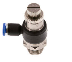 Durchflussregelungs-Schalldämpfer-Abgangsbogen 4 mm - G1/4'' Messing/PA 66