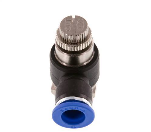 Durchflussregelungs-Schalldämpfer-Abgangsbogen 10 mm - G3/8'' Messing/PA 66