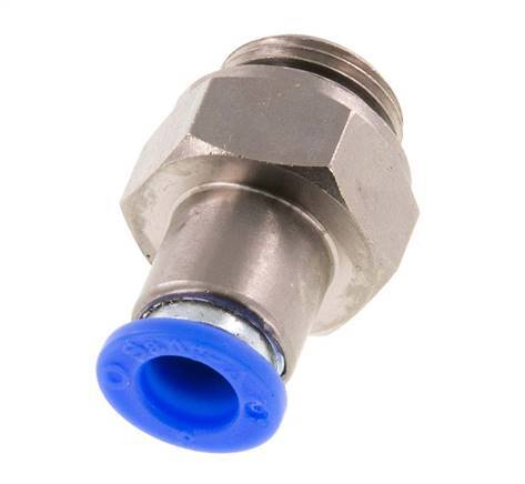 Push-In Fitting 8mm & G3/8'' Male Auto Shut-Off Brass/PBT 0-10bar (0-145psi)