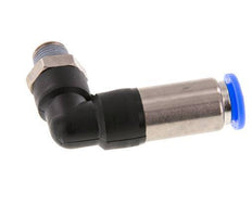 Steckverschraubung 8mm & R1/8'' männlich Selbstsichernder Winkel Messing/PBT 0-10bar (0-145psi) [2 Stück]