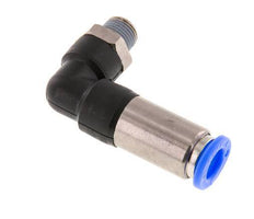 Steckverschraubung 8mm & R1/8'' männlich Selbstsichernder Winkel Messing/PBT 0-10bar (0-145psi) [2 Stück]