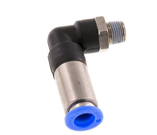 Steckverschraubung 8mm & R1/8'' männlich Selbstsichernder Winkel Messing/PBT 0-10bar (0-145psi) [2 Stück]